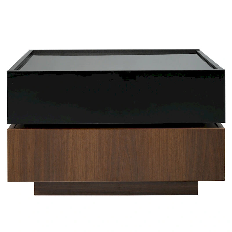 Rotating Coffee Table with 2 Drawers
