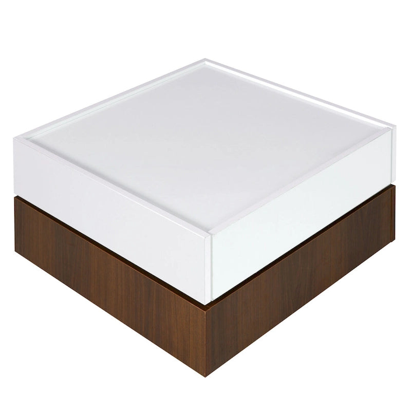 Rotating Coffee Table with 2 Drawers