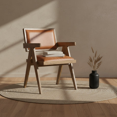 Top Grain Leather Arm Chair