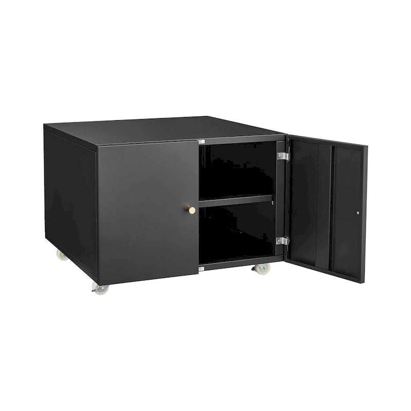 Meuble de bureau Armoire de photocopieuse Meuble pour photocopieuse à 2 portes en acier Caisson à tiroirs mobile Support d'imprimante
