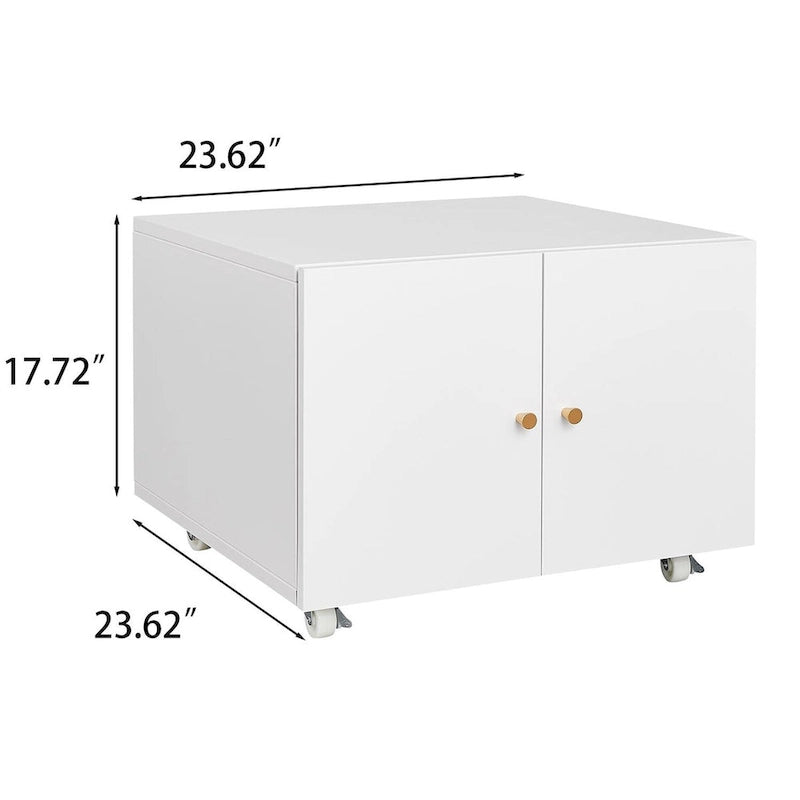 Meuble de bureau Armoire de photocopieuse Meuble pour photocopieuse à 2 portes en acier Caisson à tiroirs mobile Support d'imprimante