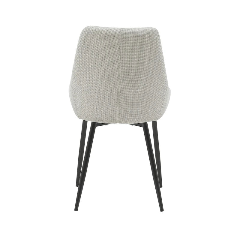 Fabric Dining Chairs with Steel Legs, Set of 2