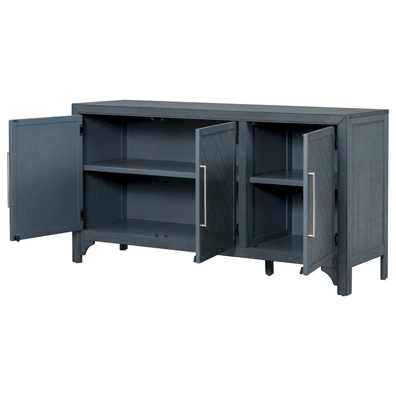 Wooden Storage Cabinet Sideboard with Adjustable Shelves