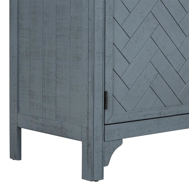 Wooden Storage Cabinet Sideboard with Adjustable Shelves