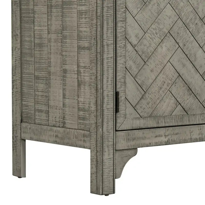 Wooden Storage Cabinet Sideboard with Adjustable Shelves